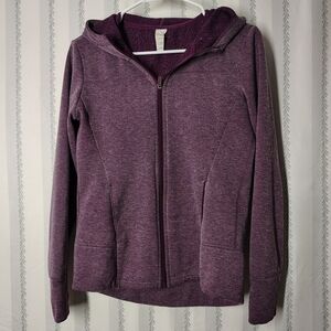 Danskin Now- Deep Purple Zip Up Sweater - Size Xs